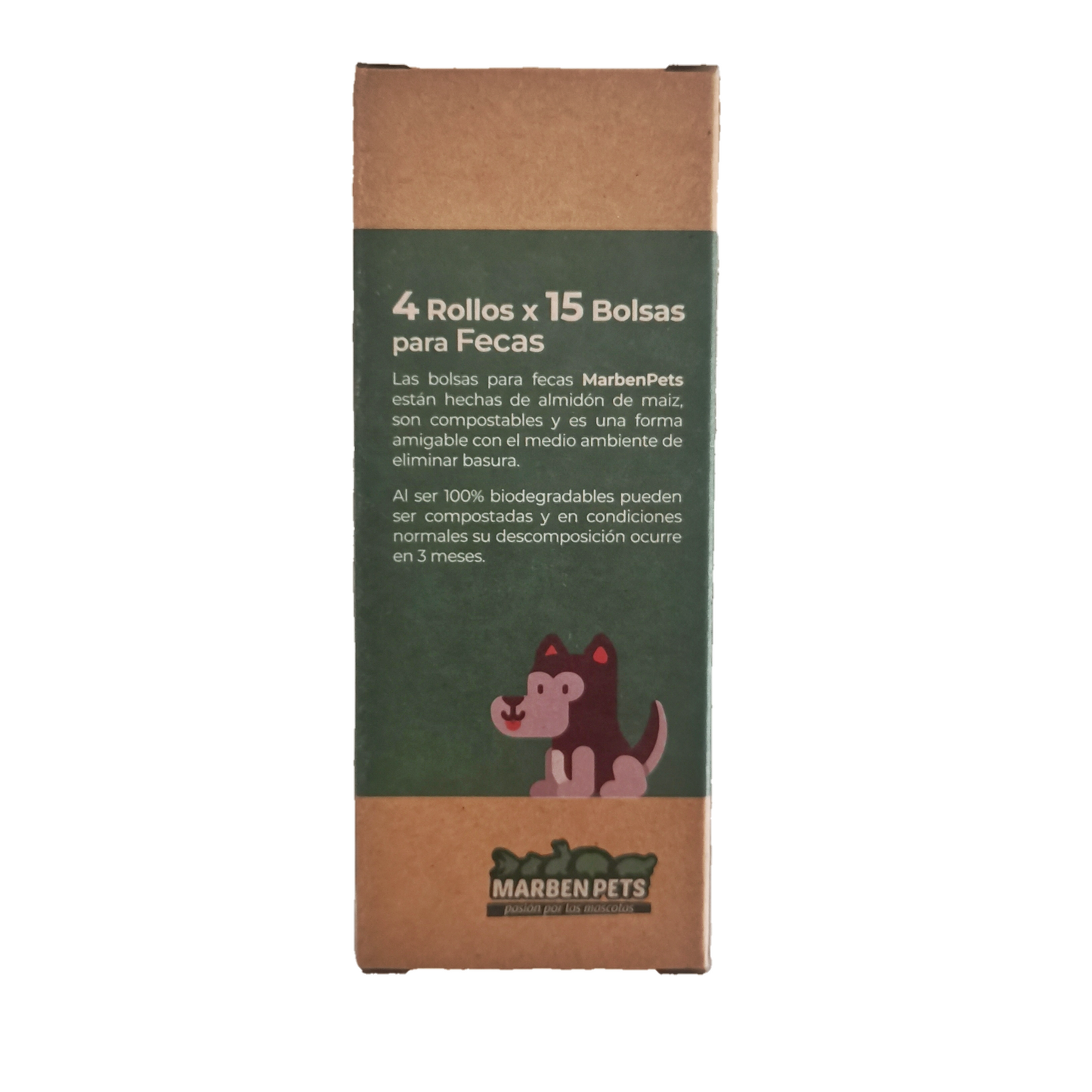 Bolsas para desechos, 100% biodegradable y compostable. 60 bolsas