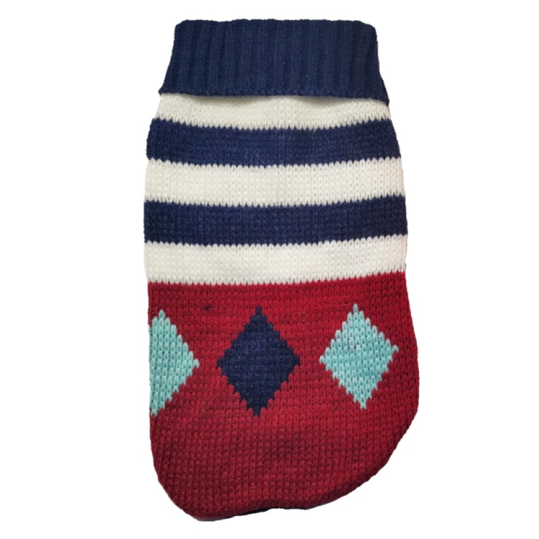 Sweater Diseño Rombos para Perros Pequeños y Medianos.