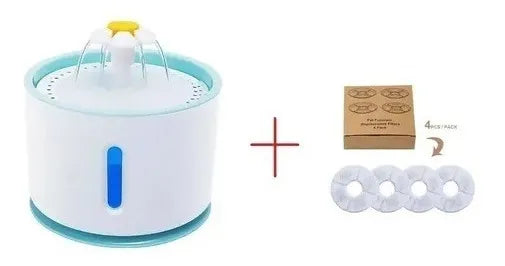 Bebedero/Fuente agua Electrónico led Para Perritos y Gatitos + 4 filtros