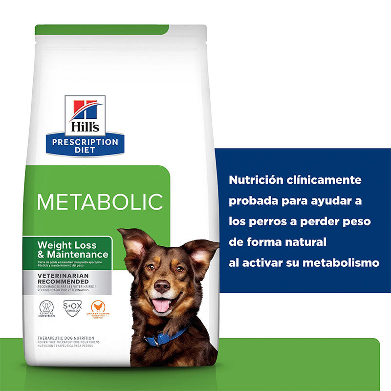 ALIMENTO HILLS METABOLIC + CONTROL DE PESO PARA PERRO 7,98 KG