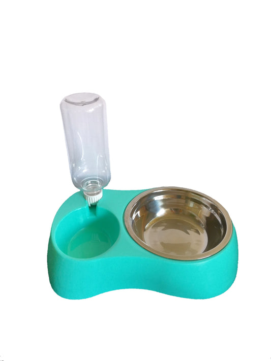 Dispensador Agua y Alimento 2 en 1 para Perro razas pequeñas y Gatos